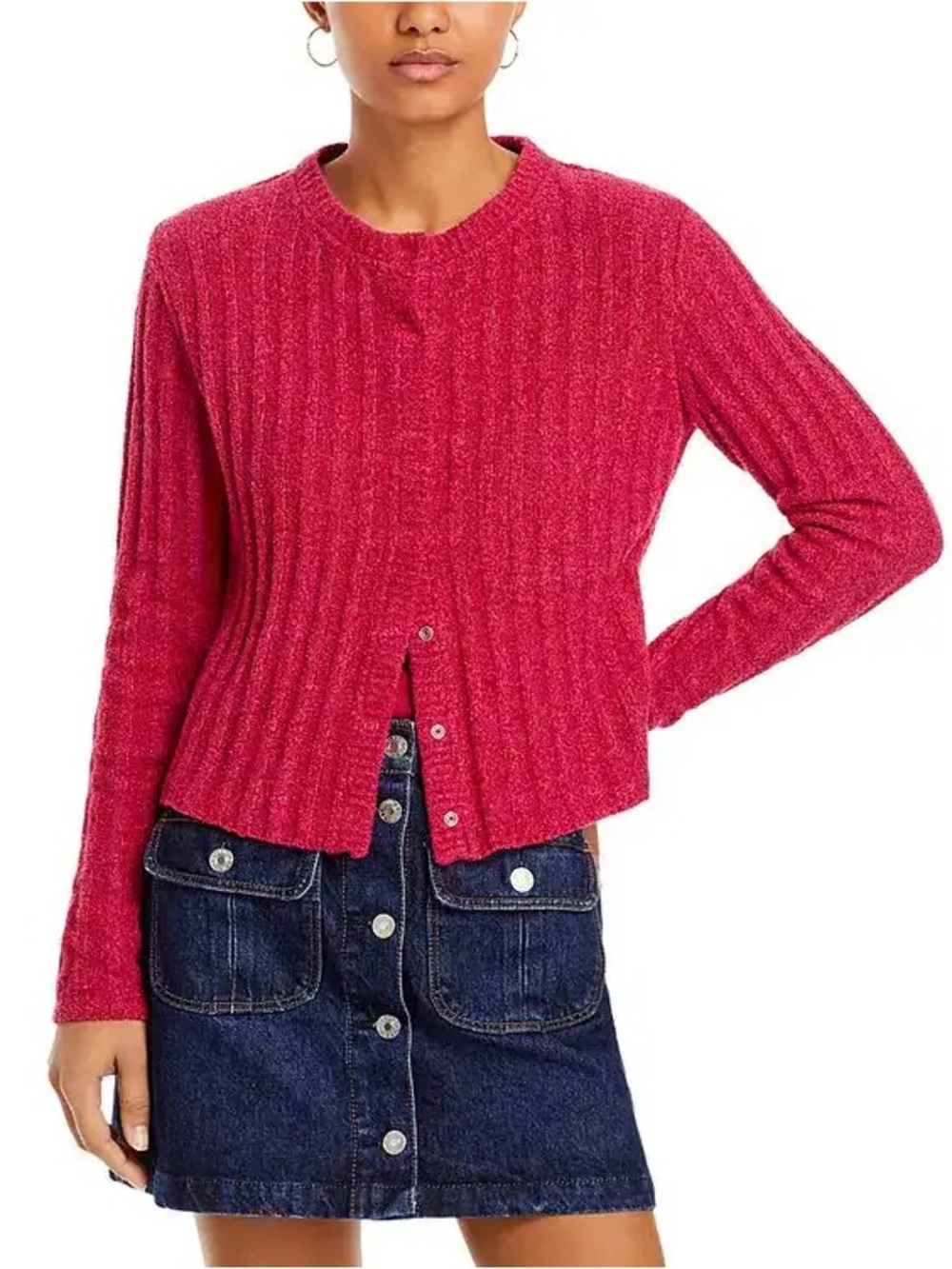 RE/DONE TERRY RIBBED CARDIGAN